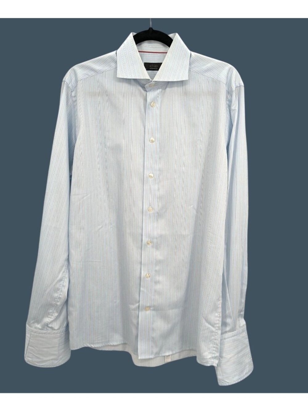 ETON Pinstripe Button Up Dress Shirt Classic Office Tailored Formal Size 41/16